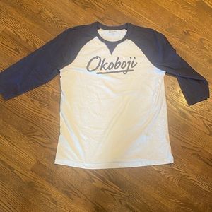 New Era Lake Okoboji Navy Raglan T-Shirt